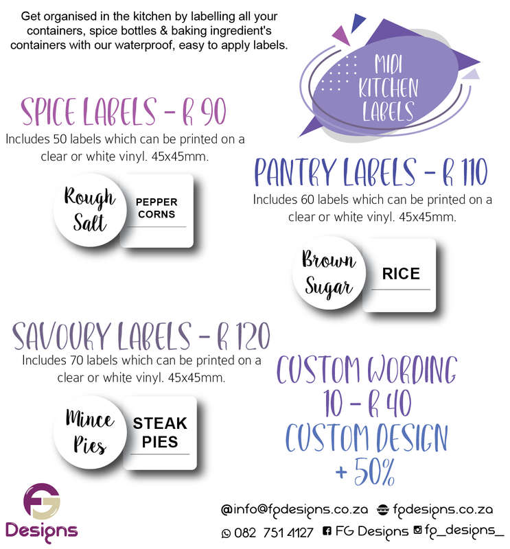 Kitchen Labels - Midi Spice Circle / Clear Vinyl
