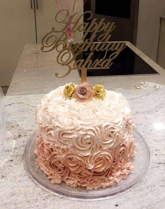Custom Cake Topper (Wooden) - Silver