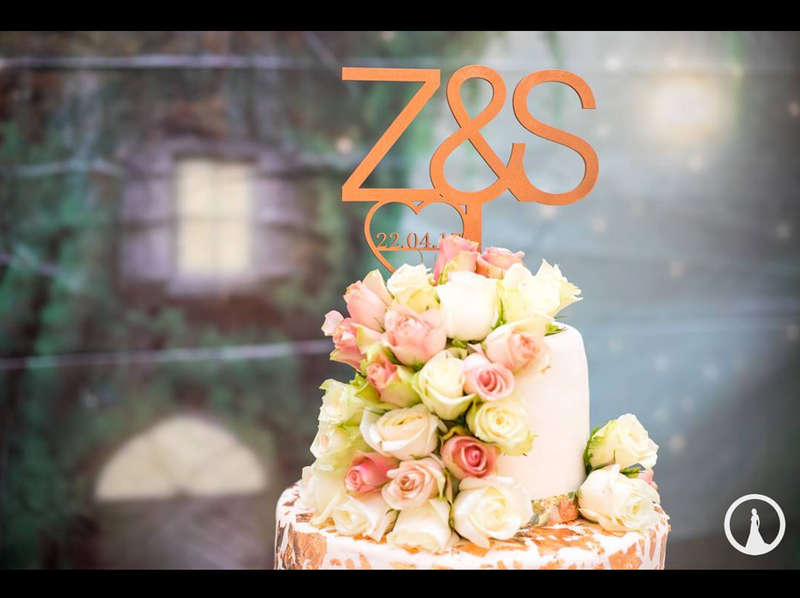 Custom Cake Topper (Wooden) - Silver