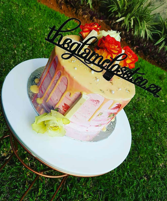 Custom Cake Topper (Acrylic) - Mirror Gold