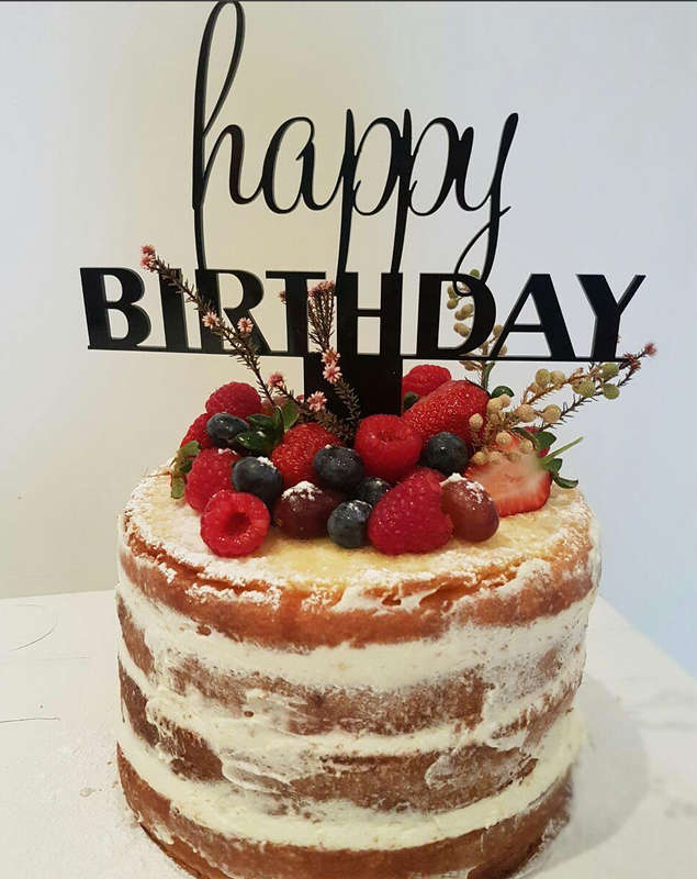 Custom Cake Topper (Acrylic) - Mirror Gold