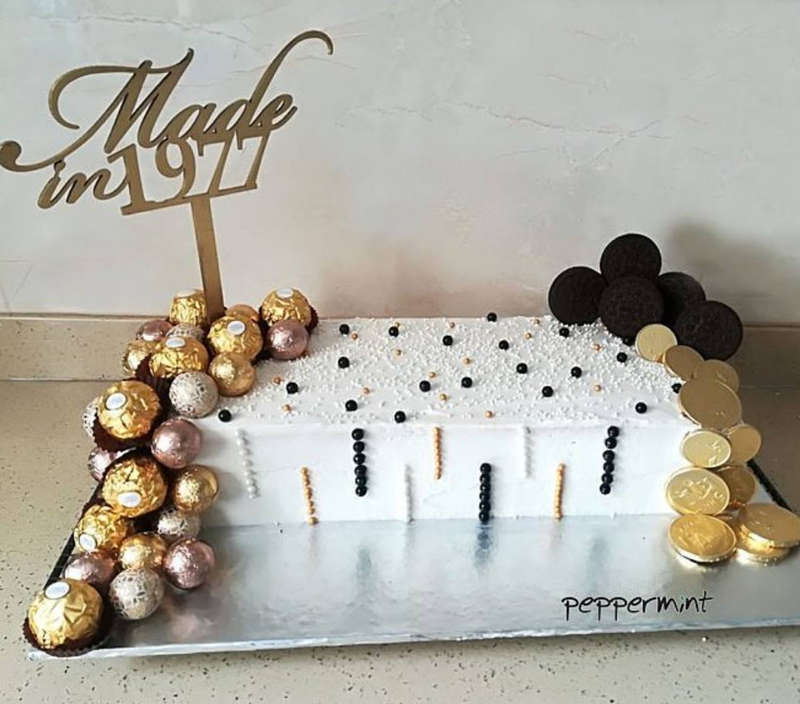 Custom Cake Topper (Wooden) - Silver