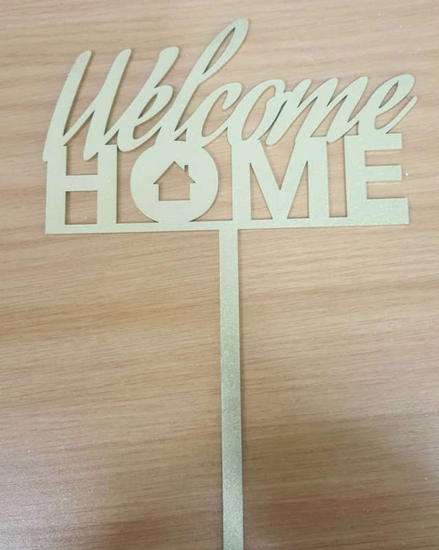 Cake Topper (Wooden) - Happy Birthday Mum / Silver