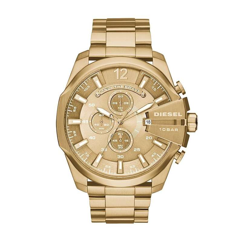 DIESEL Mega Chief Chronograph Champagne Dial Men's Watch