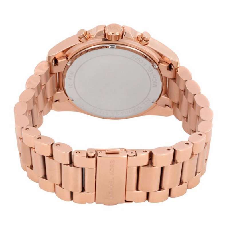 MICHAEL KORS Bradshaw Oversize Chronograph Rose Gold-tone Ladies Watch