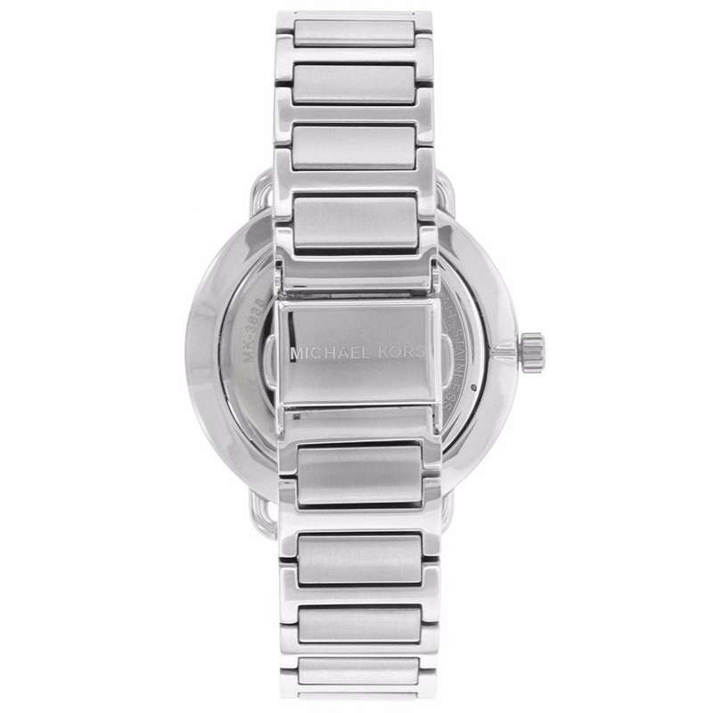 MICHAEL KORS Portia Black Dial Stainless Steel Ladies Watch