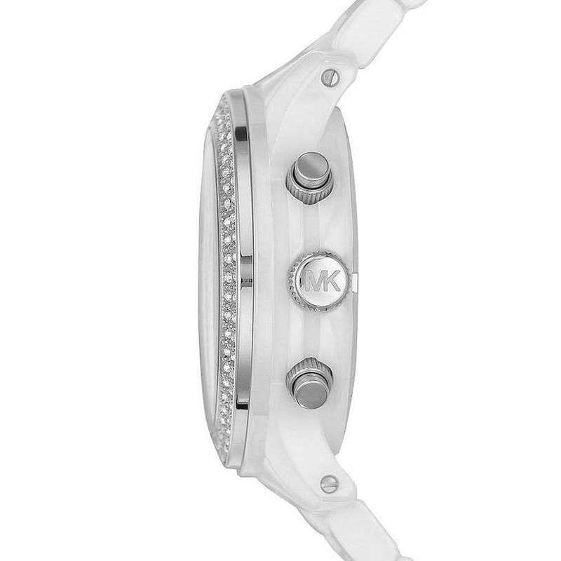 MICHAEL KORS Runway White Dial White Ceramic Ladies Watch