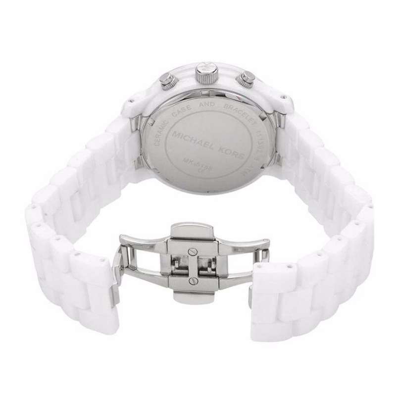 MICHAEL KORS Runway White Dial White Ceramic Ladies Watch