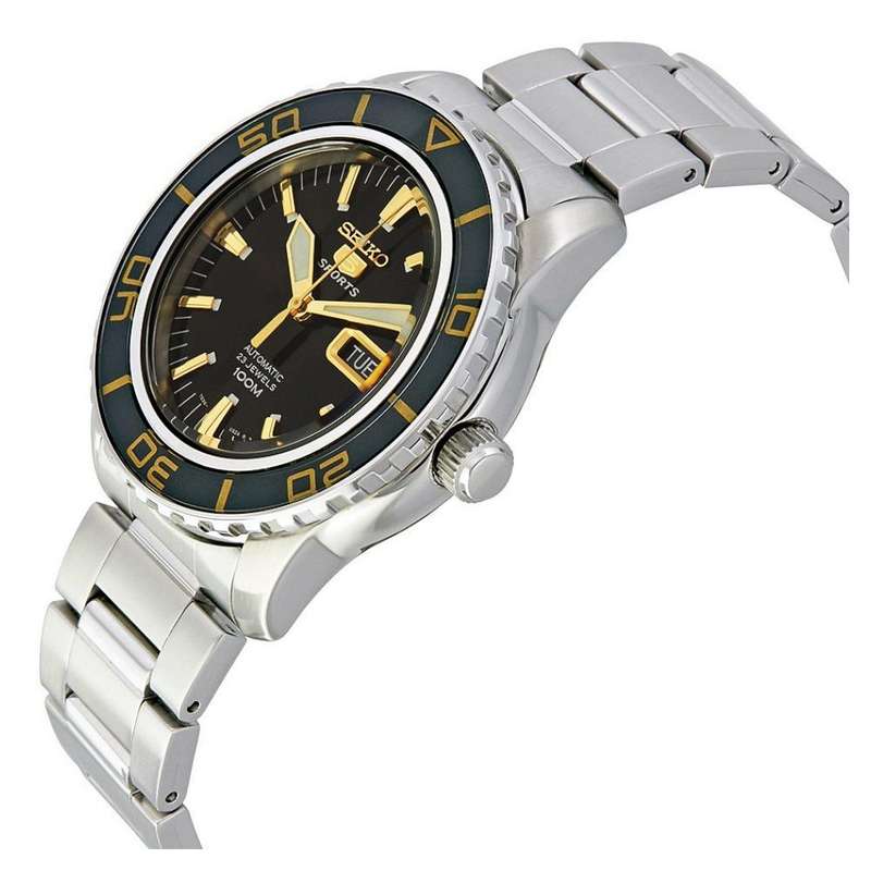 SEIKO Fifty Five Fathoms Automatic Black Dial Stainless Steel Men's Watch