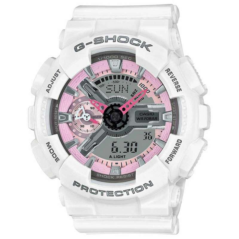 Women's Casio G-Shock White Analog Digital Watch GMAS110MP-7A