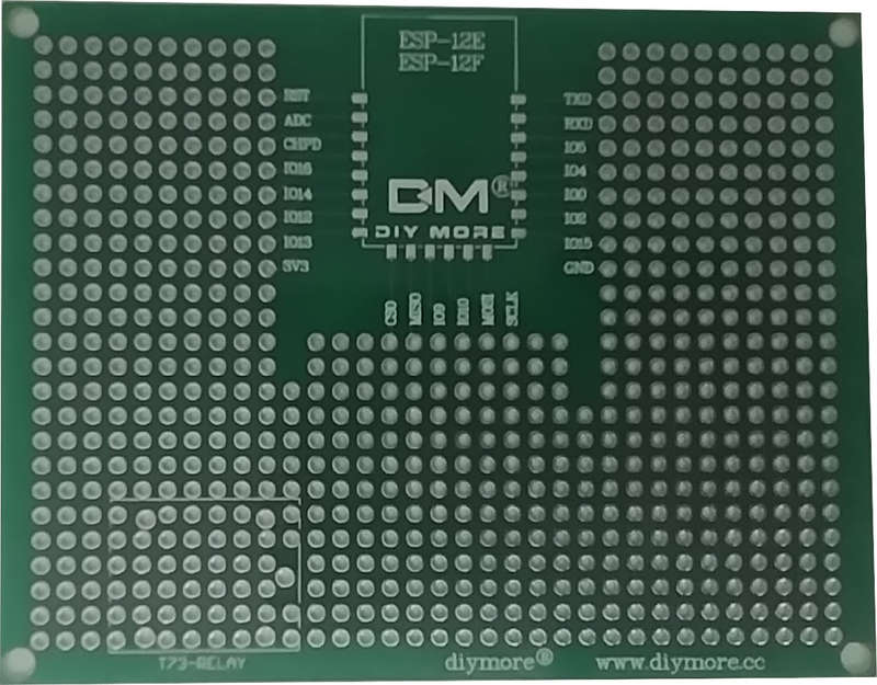 Prototype PCB Breadboard Board For ESP8266 ESP-12E ESP-12F ESP32 ESP-32S 7x9cm