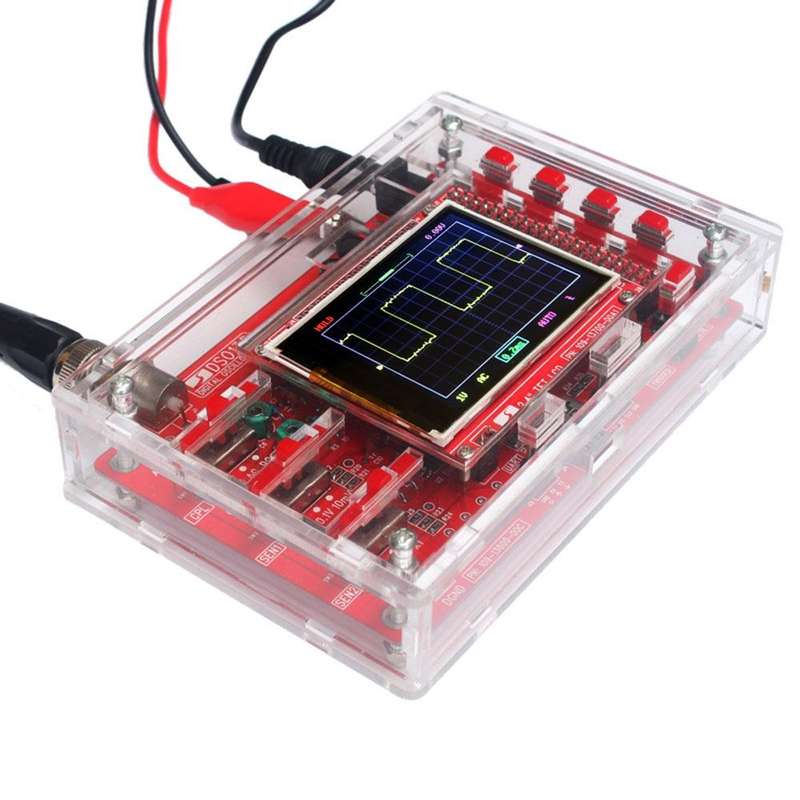 DSO 138 Open Source 2.4" TFT 1Msps Digital Oscilloscope Kit with DIY parts + Probe + Acrylic Case...
