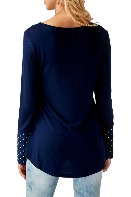 Polka Dot Peasant Tunic Top - S/M/L/XL/2XL