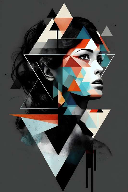 Faces 2 - Abstract Art Poster
