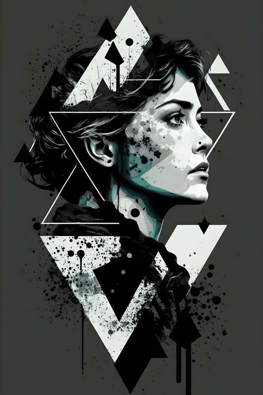 Faces 3 - Abstract Art Poster