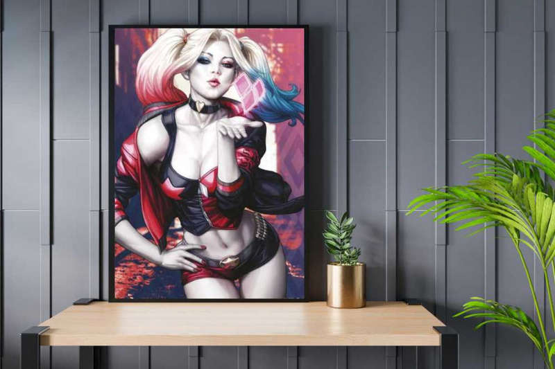 Harley Quinn Kiss Poster