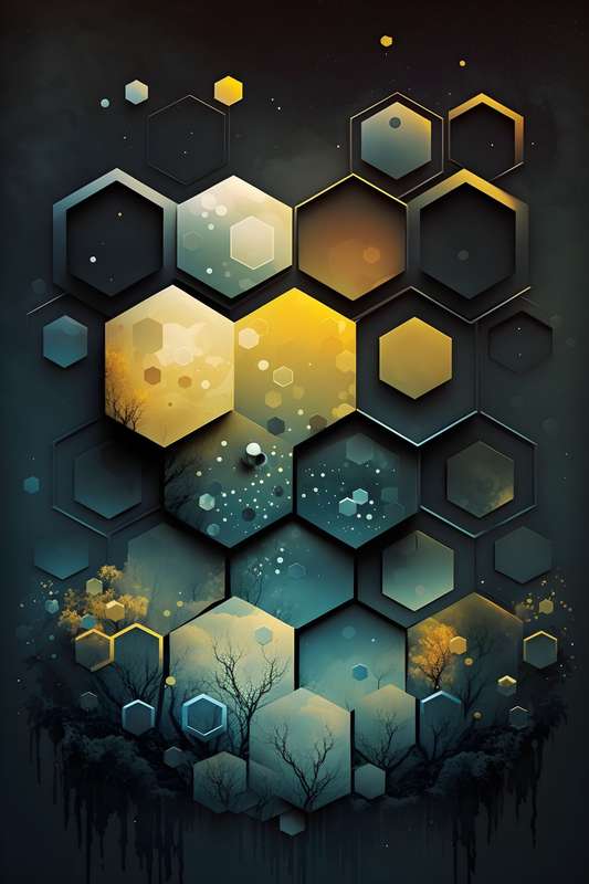 Honeycomb - Abstract Art Poster