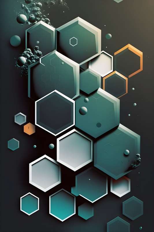 Honeycomb 1 - Abstract Art Poster