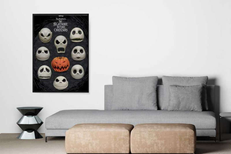Nightmare Before Christmas Many Faces of Jack - Movie Poster