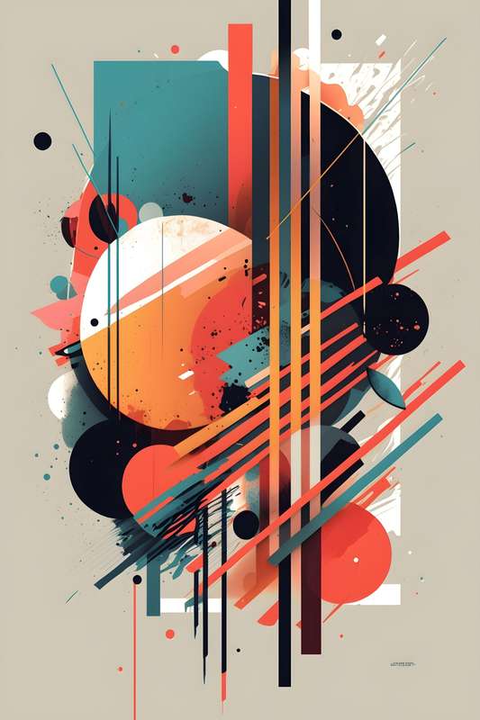 Noughts and Crosses - Abstract Art Poster