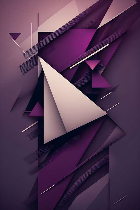 Purple Tri - Abstract Art Poster