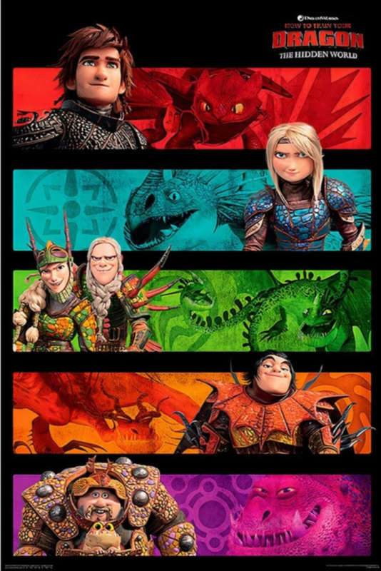 How to Train Your Dragon: The Hidden World 3 - Dragons Poster