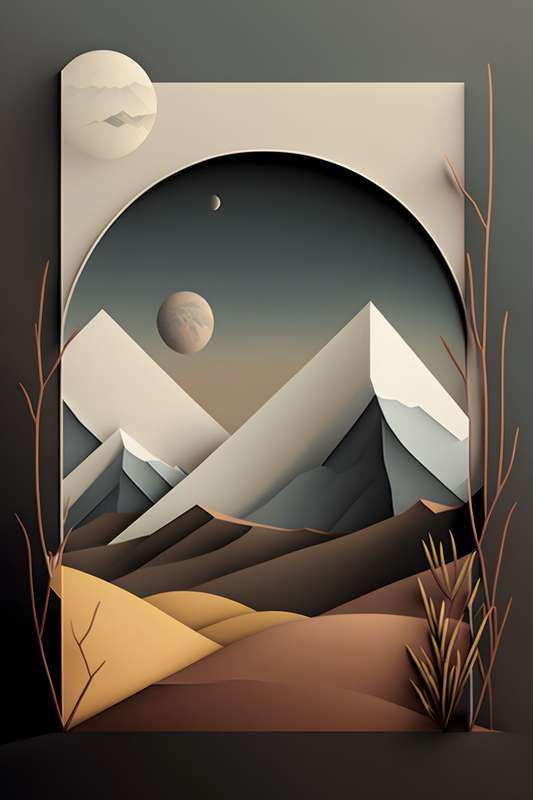 The Desert Life - Abstract Art Poster