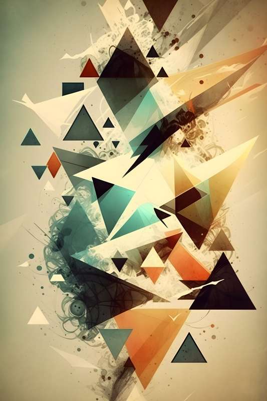 Triangle Burst 1 - Abstract Art Poster