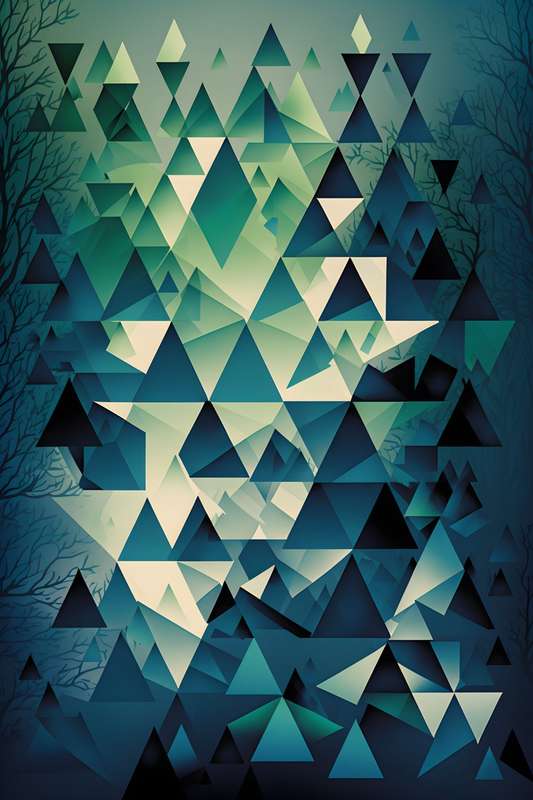 Triangle Forest - Abstract Art Poster