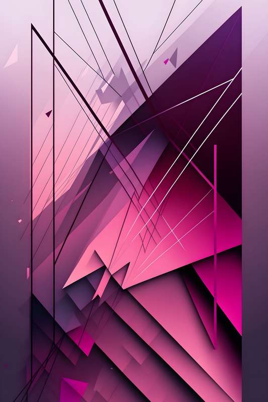 Triangle Pink - Abstract Art Poster