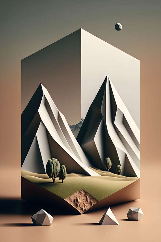 Twin Peaks - Abstract Art Poster