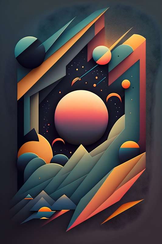 Up In The Clouds - Abstract Art Poster