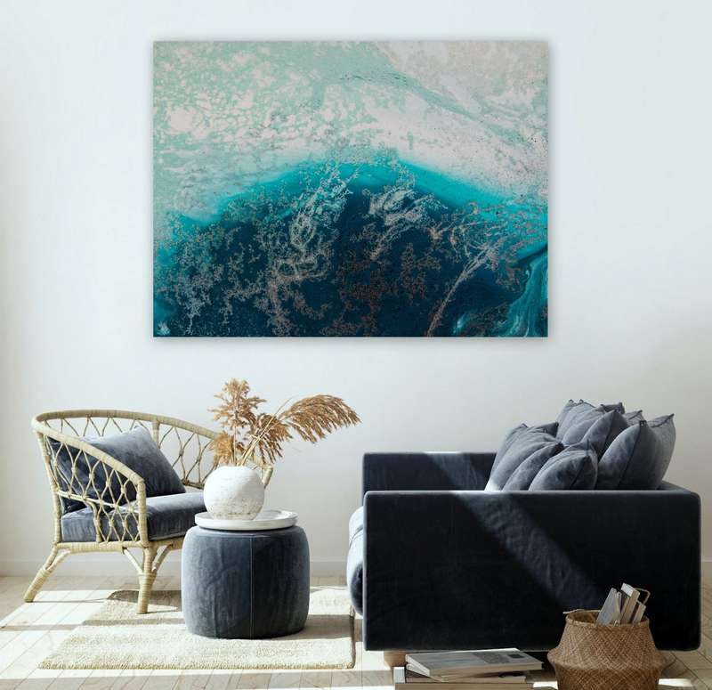 Teal Soothing by Petra Meikle de Vlas  - Photography poster