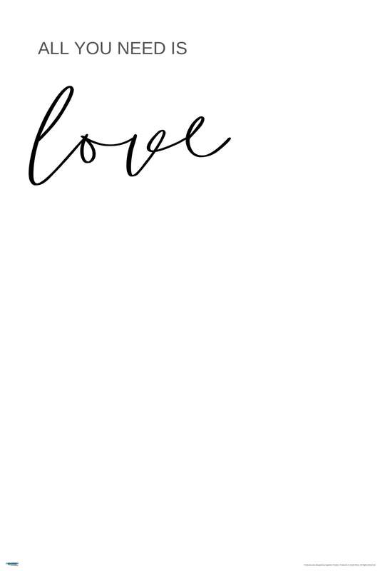 EgoAmo Original - All you need is love - Double poster