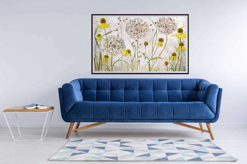 Alliums and heleniums by Mandy Disher - flower Photography poster