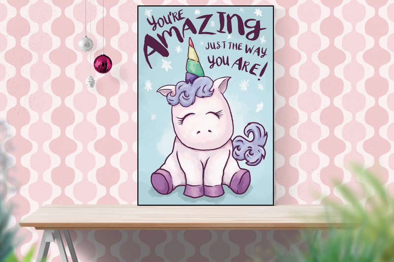 You're AMAZING unicorn poster