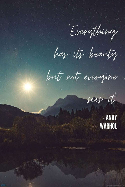 EgoAmo Original - Beauty quote from Andy Warhol Poster