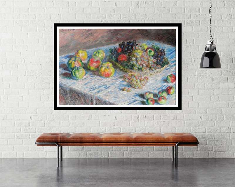 Apples and Grapes by Claude Monet - Art Poster