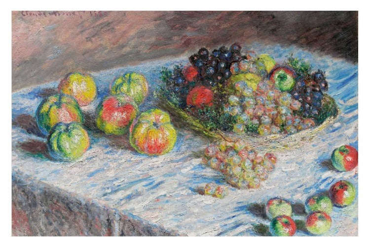 Apples and Grapes by Claude Monet - Art Poster