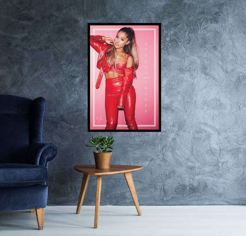 Ariana Grande - Red Leather Outfit Poster