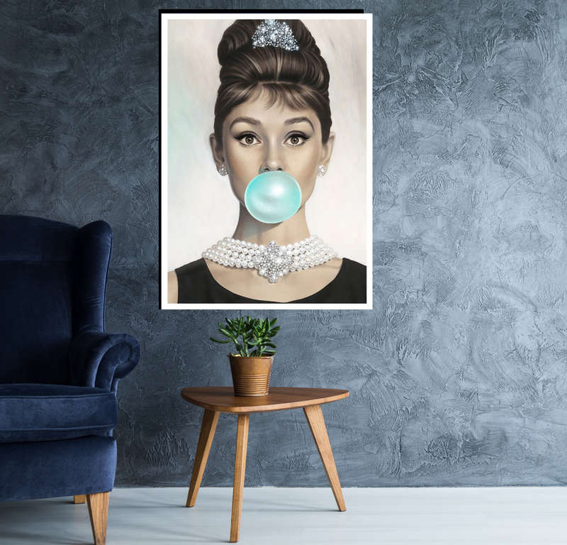 Audrey Hepburn - Bubblegum Poster
