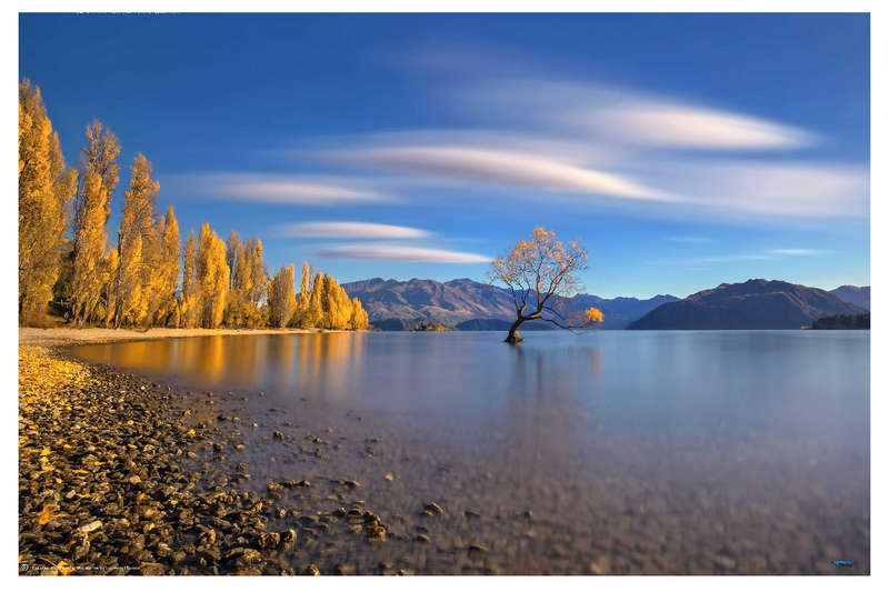 Autumn Lake Wandka by Hua Zhu  - Landscape  Photography poster