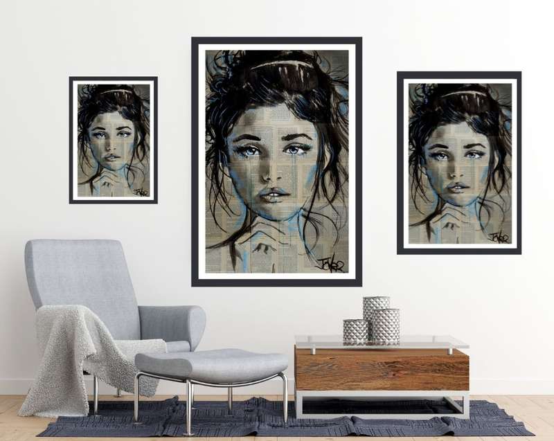 Loui Jover - Baby Blue Art Print