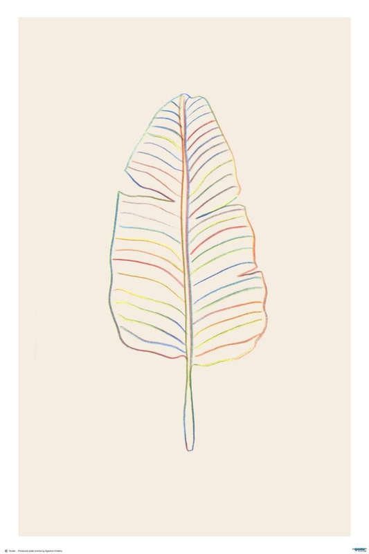 Banana Rainbow Leaf by Studio - Art Poster