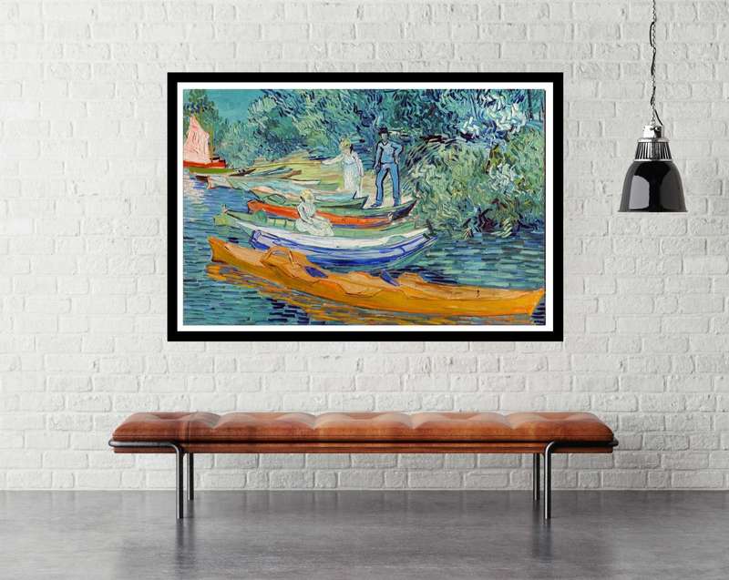 Bank of the Oise at Auvers by Vincent van Gogh - Art poster