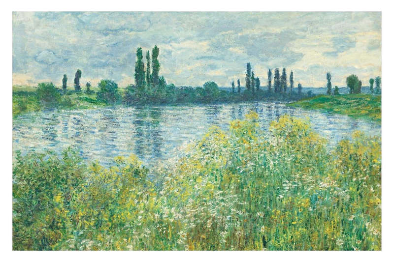 Banks of the Seine, Vétheuil (1880)  by Claude Monet - Art Poster