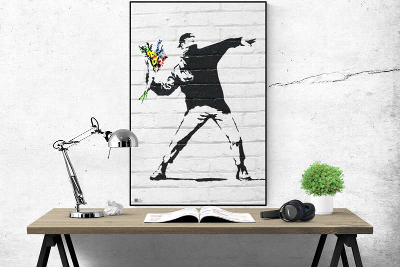 Banksy - Flower Bomber - Poster