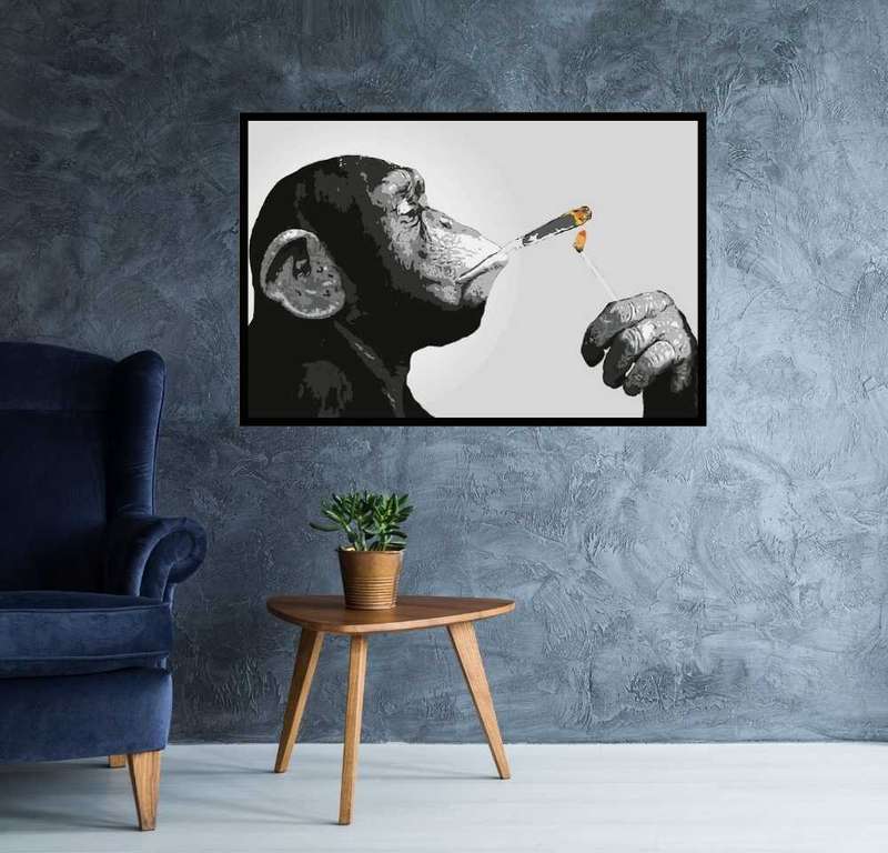 Steez - Chimp Lighting A Joint Poster