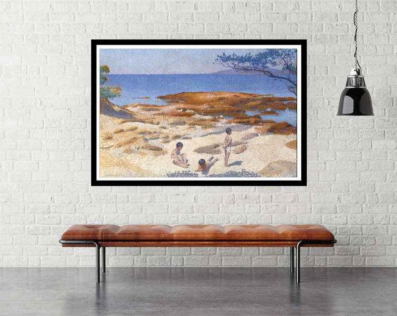 Beach at Cabasson by Henri Edmond Cross- Art Poster