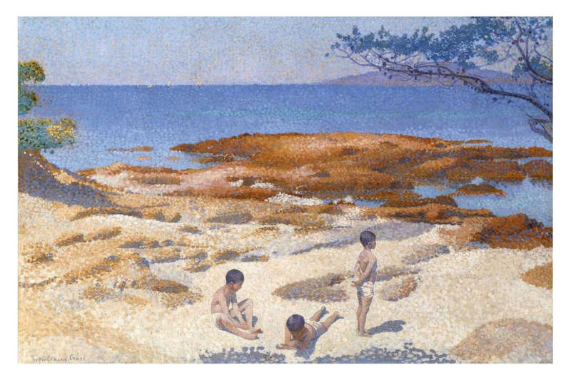 Beach at Cabasson by Henri Edmond Cross- Art Poster